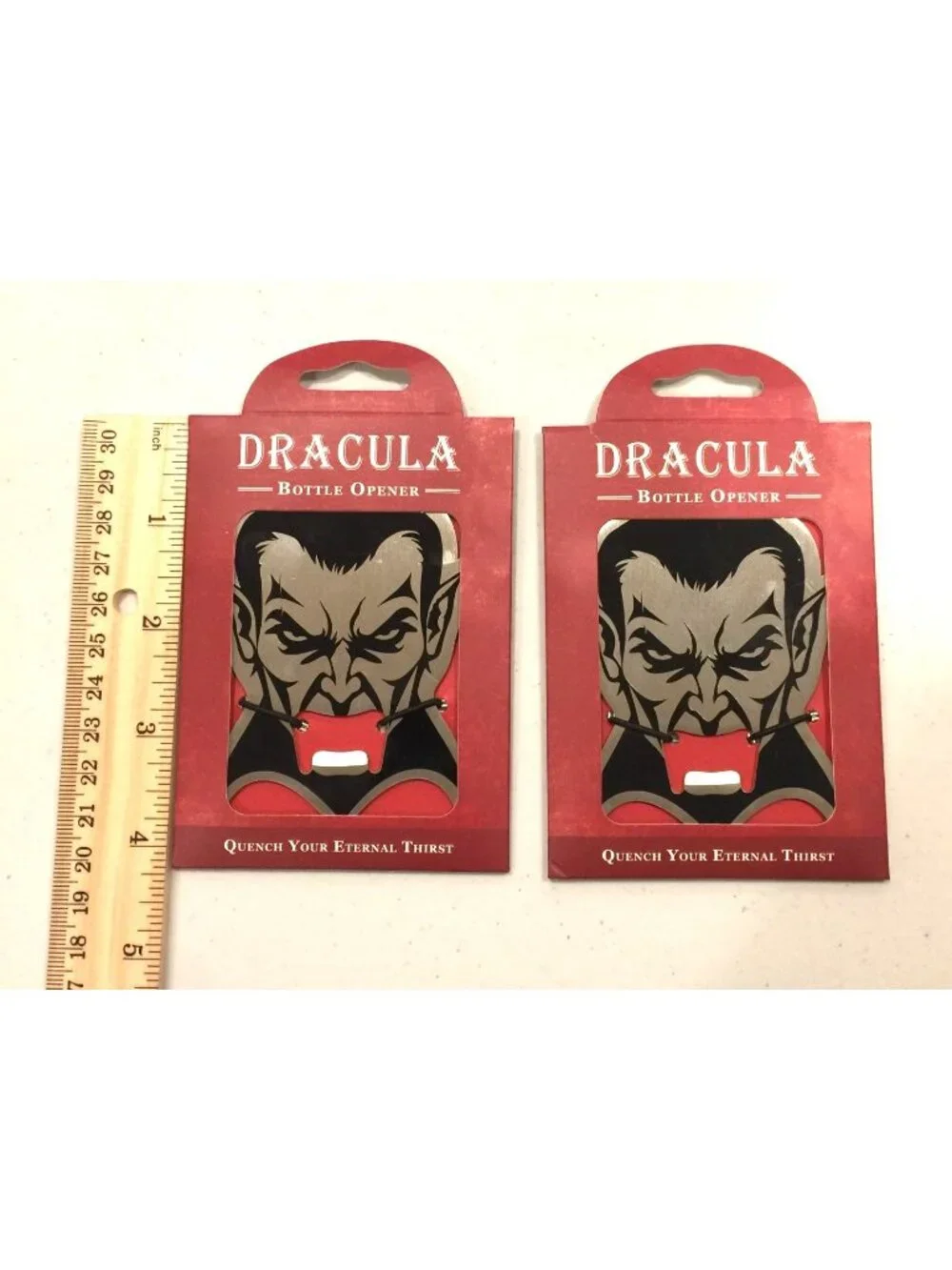 DRACULA Bottle Opener Quench Your Eternal Thirst Metal Set of 2